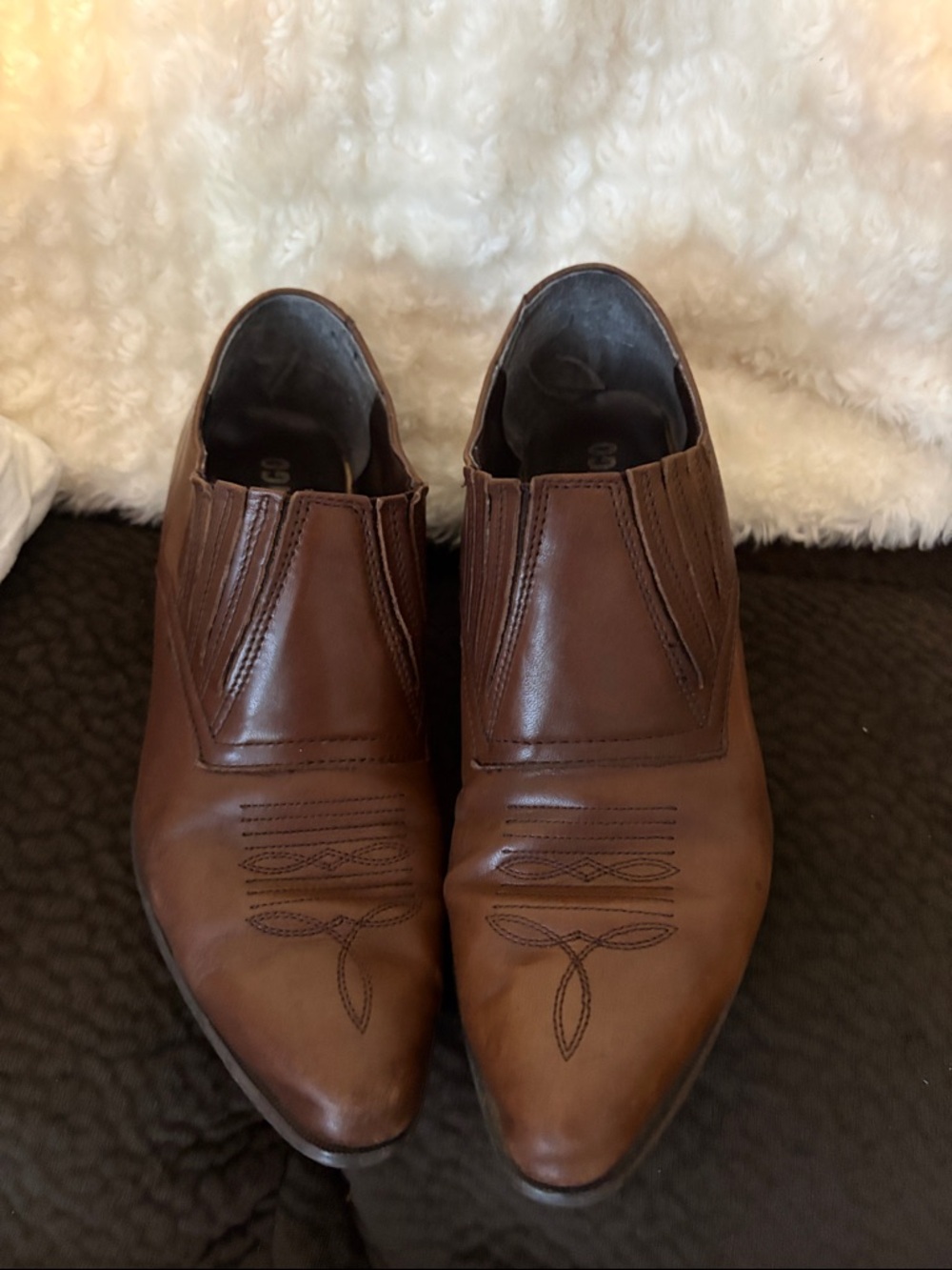 Durango Brown Leather Ankle Booties 7.5
